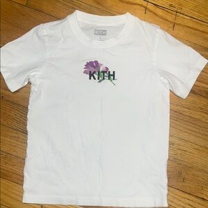 Kith Kids White T-Shirt with Floral Design